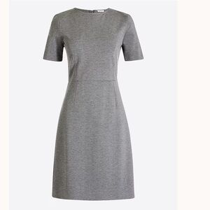 J CREW SHORT SLEEVE COTTON DRESS WOMEN’S SZ 12 TALL HEATHER GREY Classic NEW